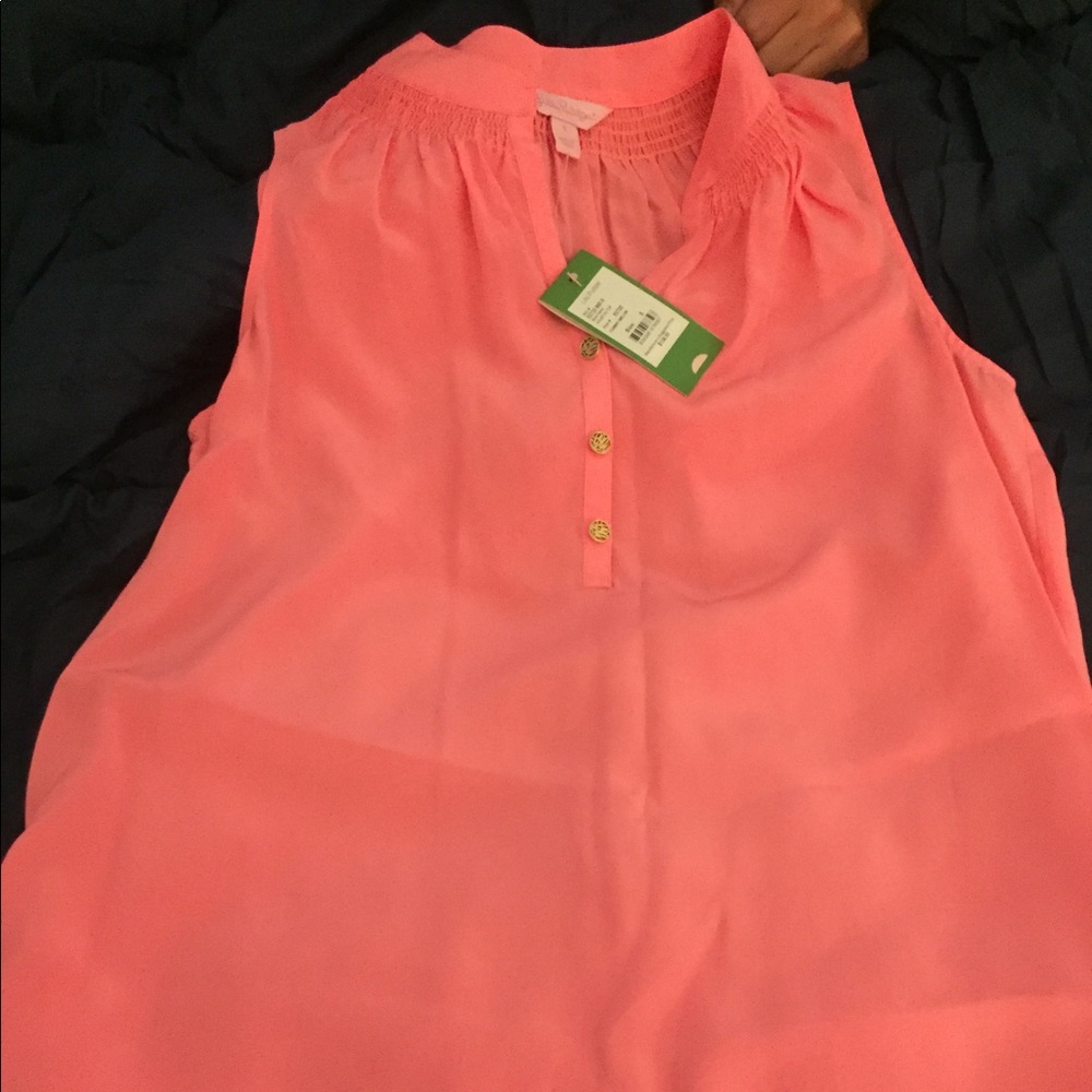 Lilly Pulitzer Coral Pink Sleeveless Tank Top